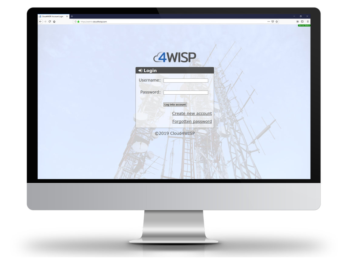 cloud4WISP login page